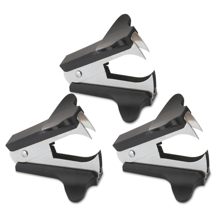 Universal® Jaw Style Staple Remover, Black, 3/Pack (UNV00700VP) Pack of 3