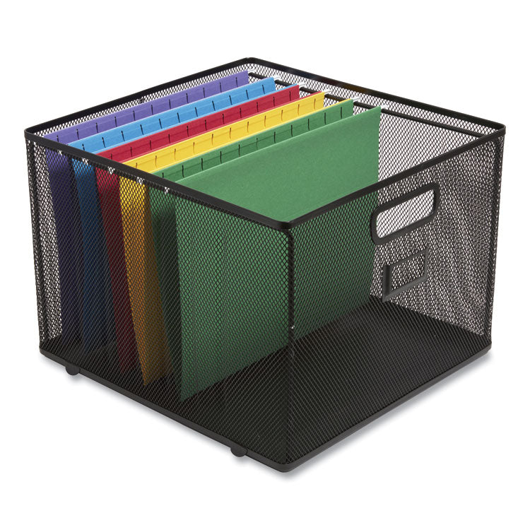 TRU RED™ Wire Mesh File Organizer, Letter Size, 13.98" Long, Black (TUD24402487)