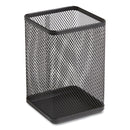 TRU RED™ Wire Mesh Jumbo Pencil Holder, 4.33 x 4.33 x 6.69, Black (TUD24402485)