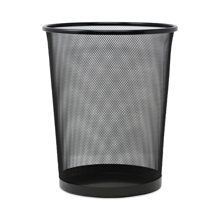 Universal® Mesh Wastebasket, 18 qt, Steel Mesh, Black (UNV20008) Each