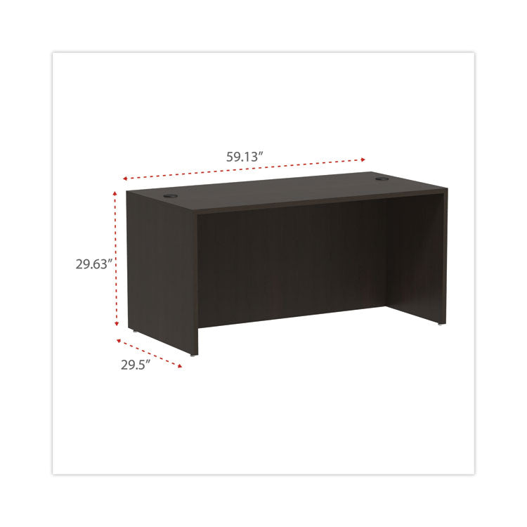 Alera® Alera Valencia Series Straight Front Desk Shell, 59.13" x 29.5" x 29.63", Espresso (ALEVA216030ES) Each