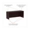 Alera® Alera Valencia Series Credenza Shell, 70.88w x 23.63d x 29.5h, Mahogany (ALEVA257224MY) Each