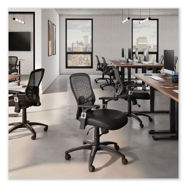 Alera® Alera Linhope Chair, Supports Up to 275 lb, Black Seat/Back, Black Base (ALELH42B14) Each